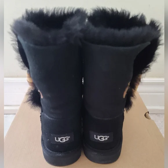 UGG Women's Keely Black Boots 7 - Picture 4 of 10